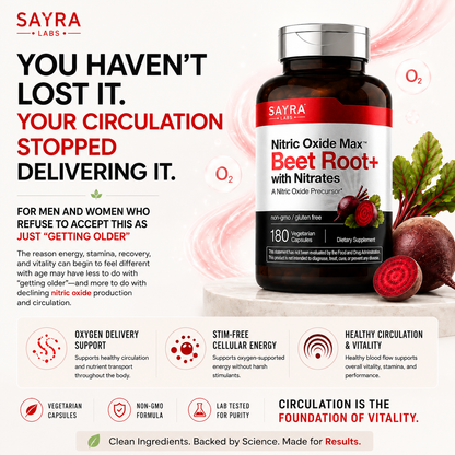 Your Body Runs on Blood Flow — Support the Nitric Oxide Pathways Modern Life Depletes